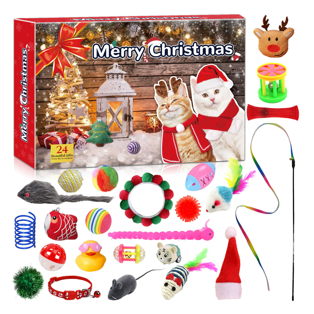 Christmas Advent Calendar Rubber Duck Toy Set
