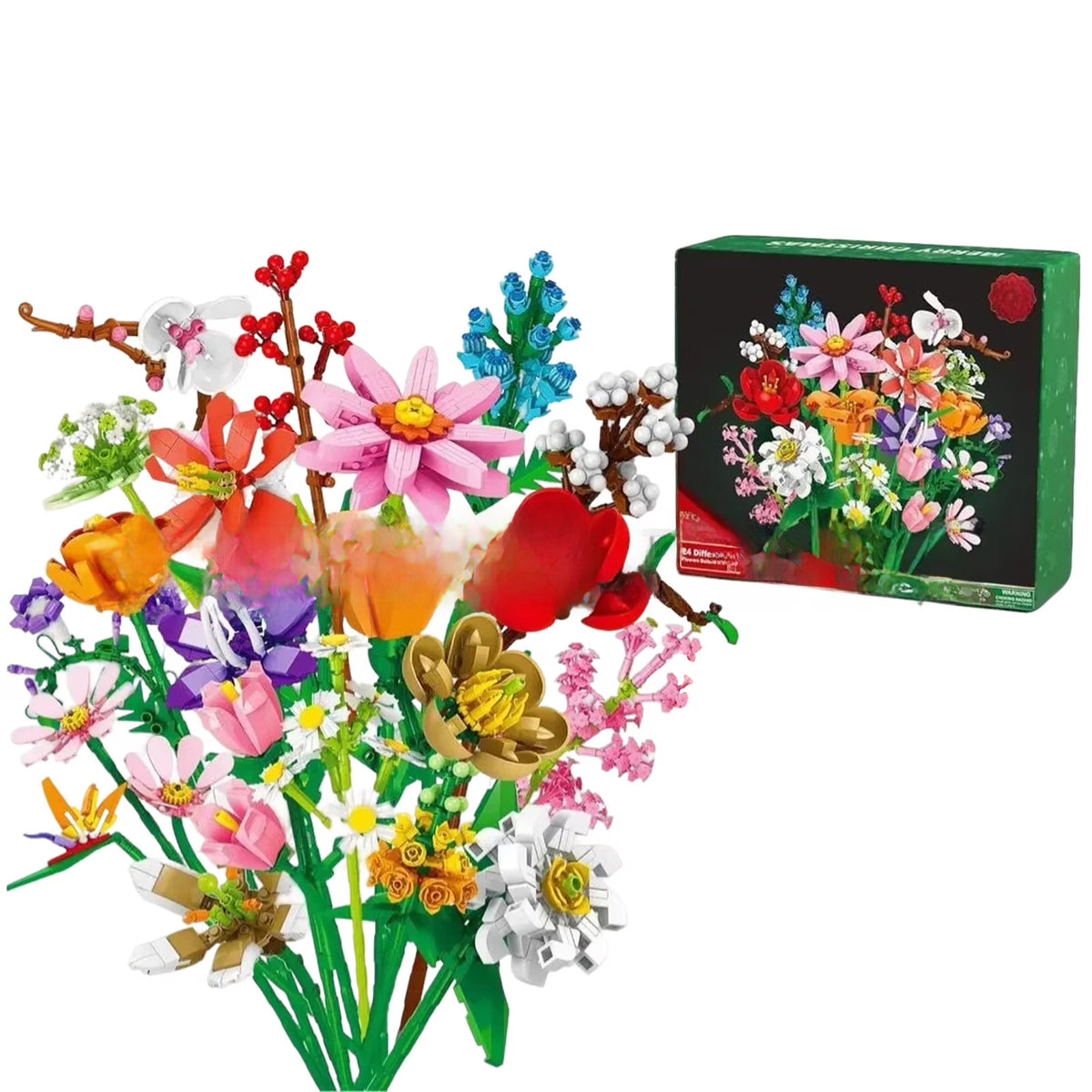 Flower Bouquet Christmas Building Blocks