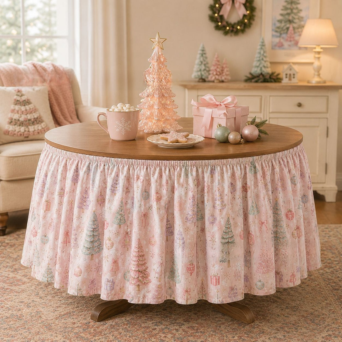 Christmas table skirt
