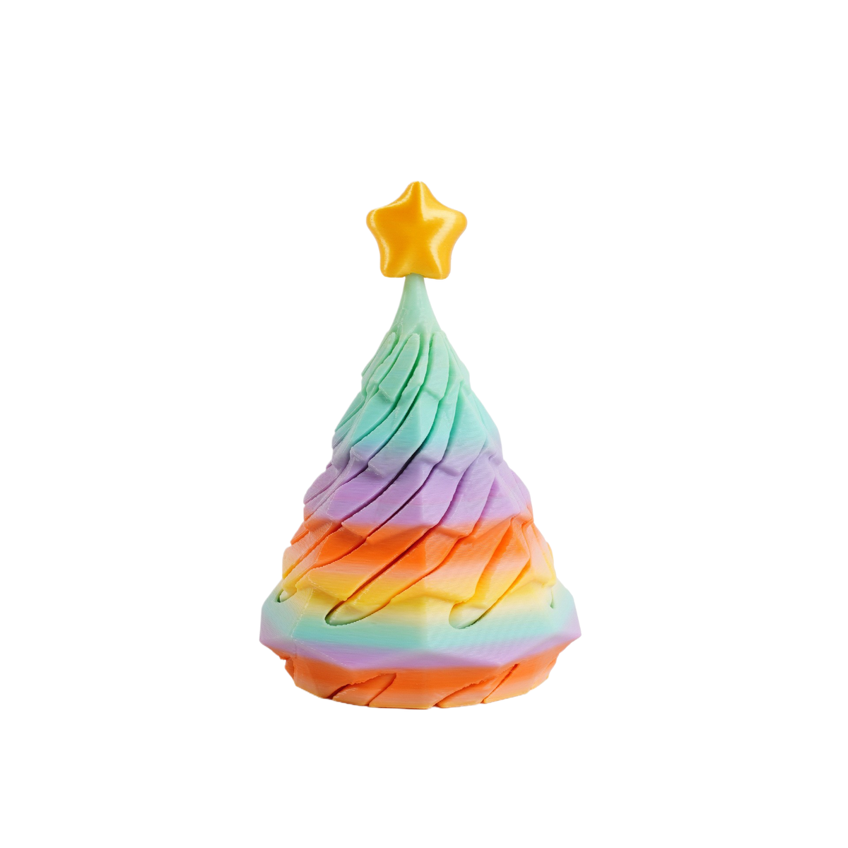 3D Printed Christmas Tree Push Pop Toy