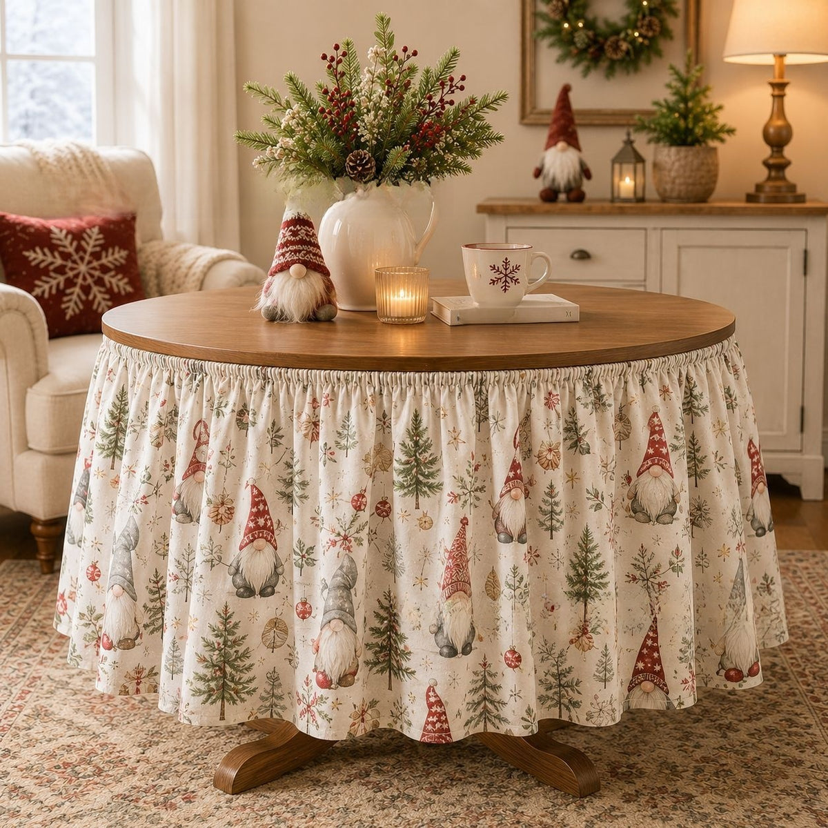 Christmas table skirt