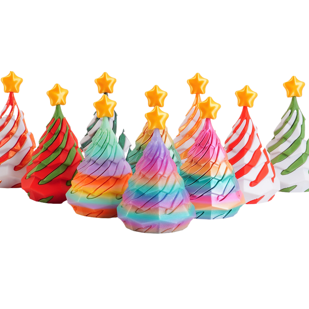 3D Printed Christmas Tree Push Pop Toy