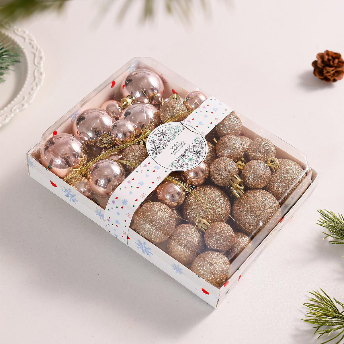 Christmas Ball Ornaments Set 42 Pieces