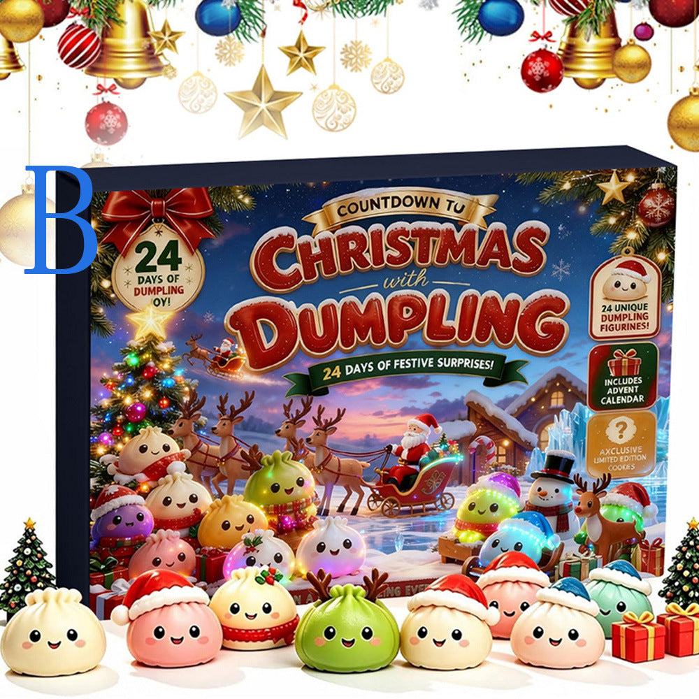Christmas Countdown Calendar Squishy Toy Set