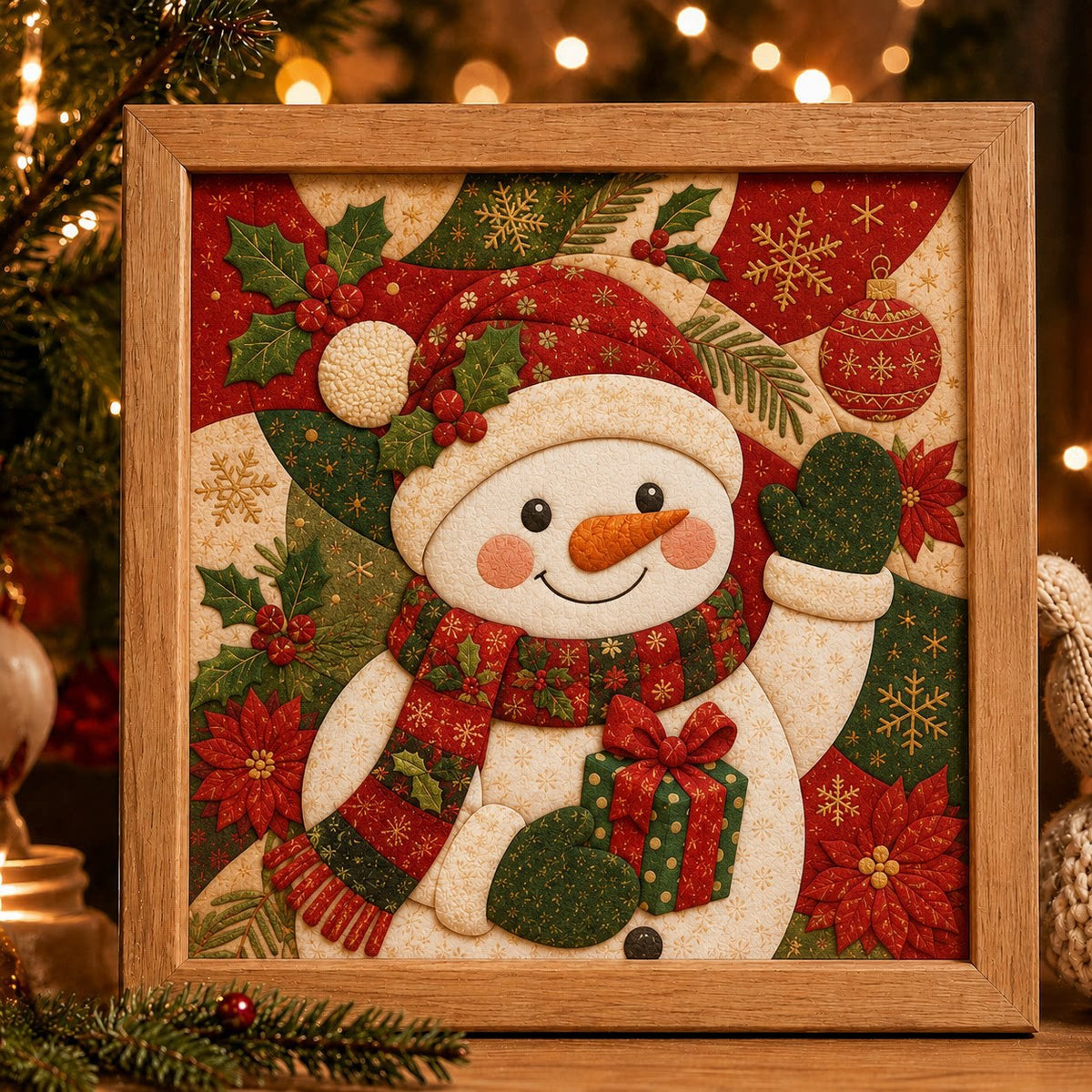 DIY Christmas Fabric Art Painting Kit Creative Patchwork Craft Set