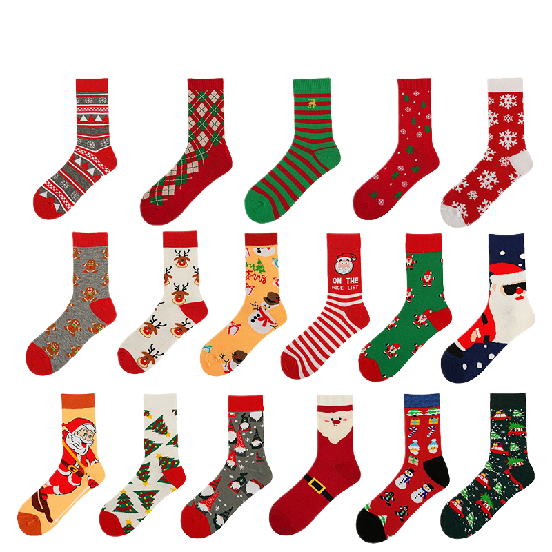Christmas Socks Gift Set – 12-Piece Box or Advent Calendar