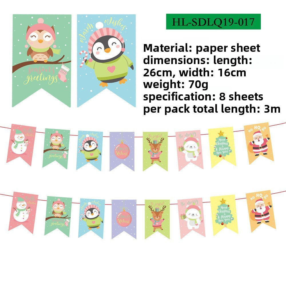 Christmas Decorative Paper Flags and Pennants