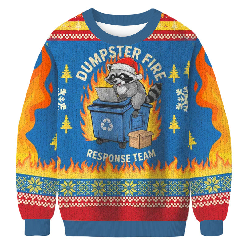 Casual Christmas Print Crew Neck Sweatshirts