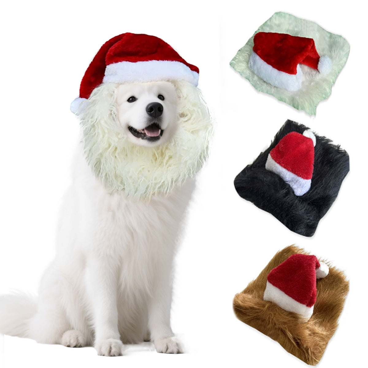 Pet Lion Christmas Hat Costume
