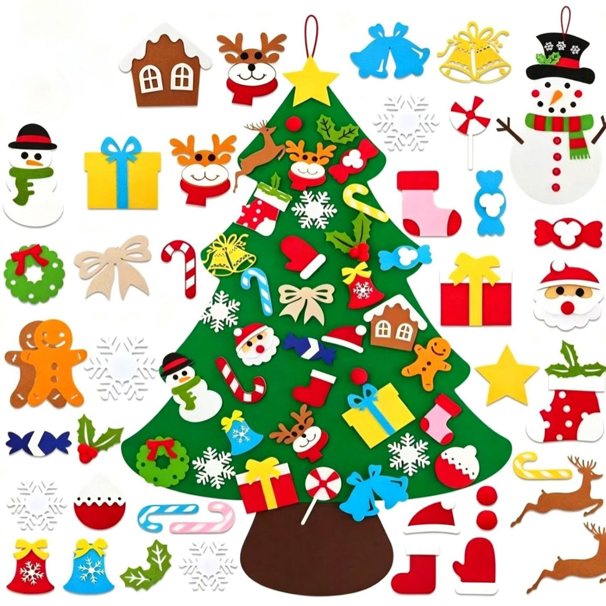 DIY Felt Christmas Tree with Ornaments
