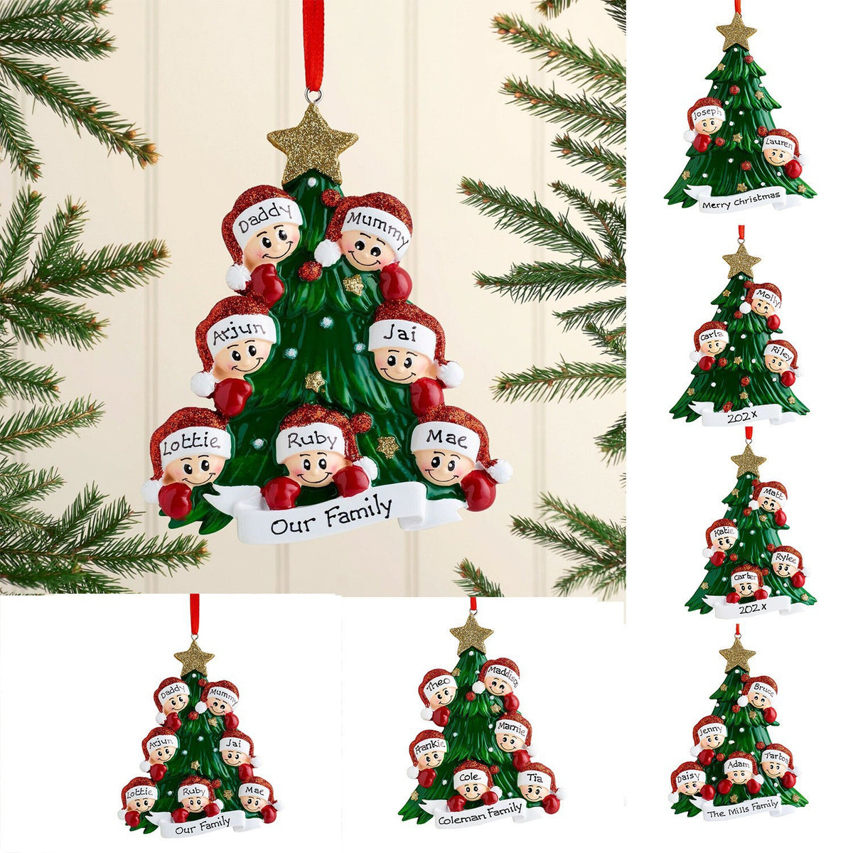 Acrylic Christmas Ornament Set