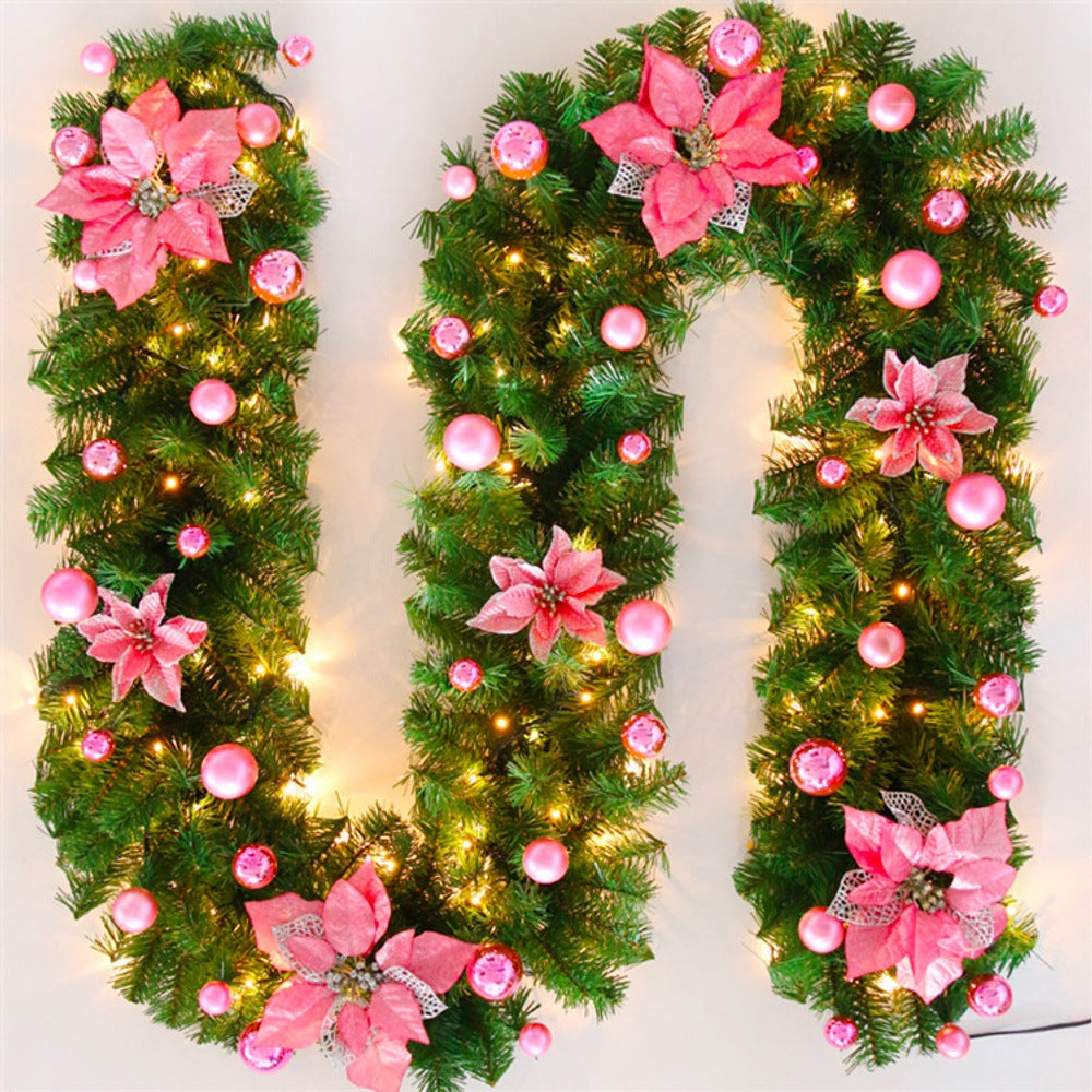 Simulation of Christmas wreath decoration
