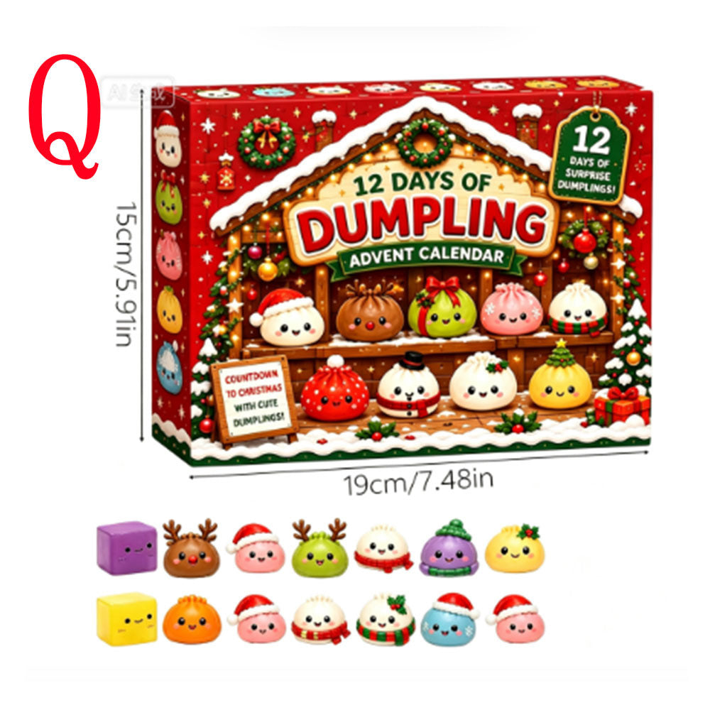 Christmas Countdown Calendar Squishy Toy Set