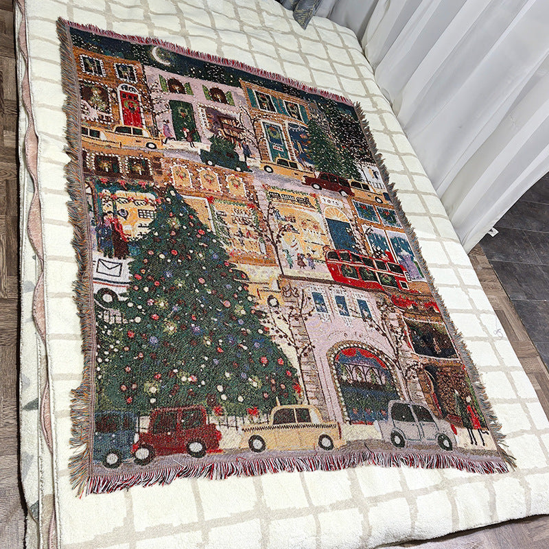 Christmas Tapestry Blanket Wall Decoration