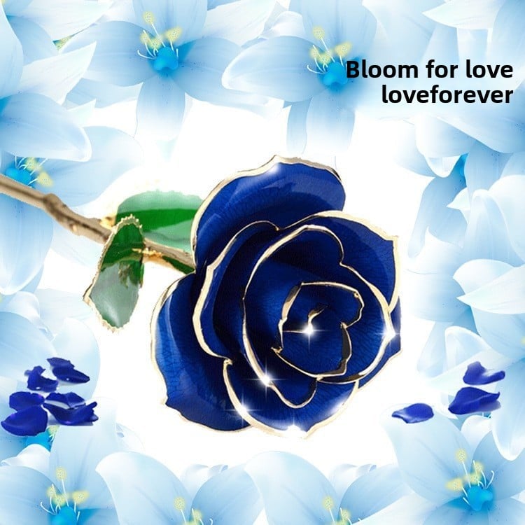 Paint rose real gold simulation rose gift box Valentine's Day gift Christmas gift wholesale