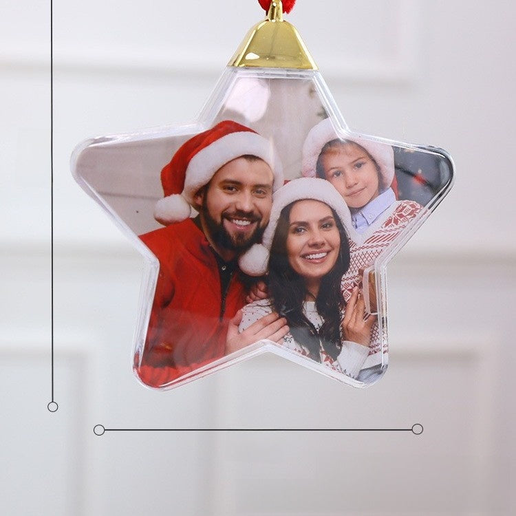 Transparent Christmas photo ball