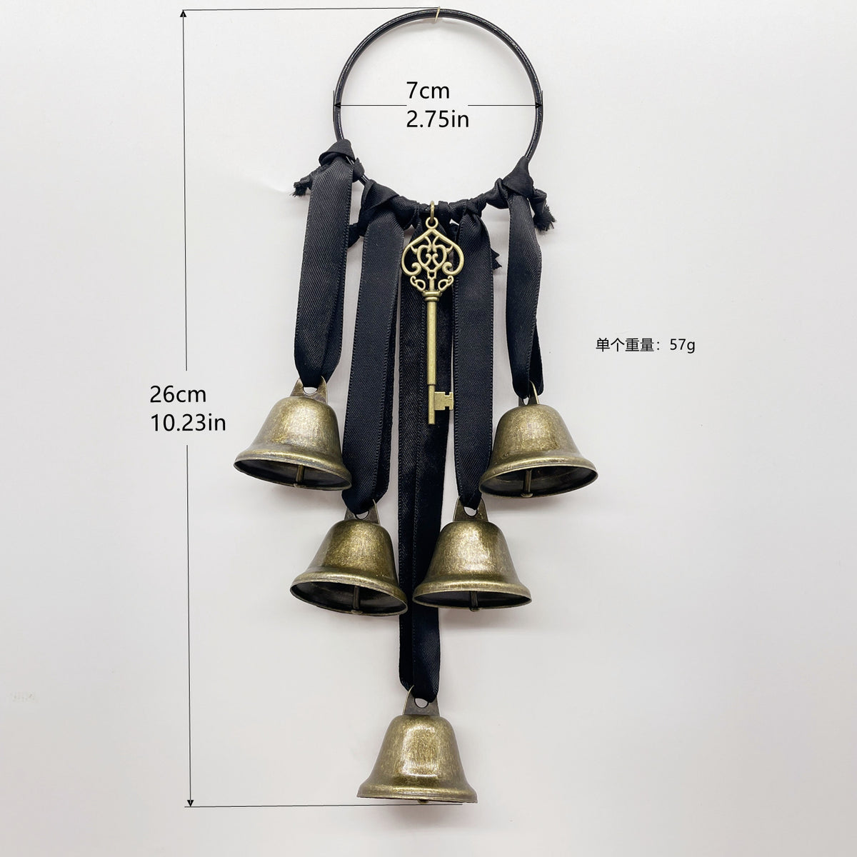 Witch Bell Door Handle Protection Pendant Good Luck Vine Wind Chime Outdoor Wind Chime Door Christmas Bell Hanging Decoration String