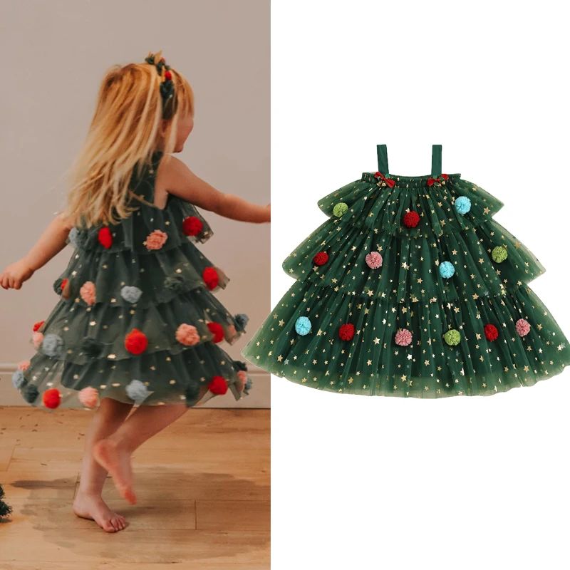 Christmas lace netted dress