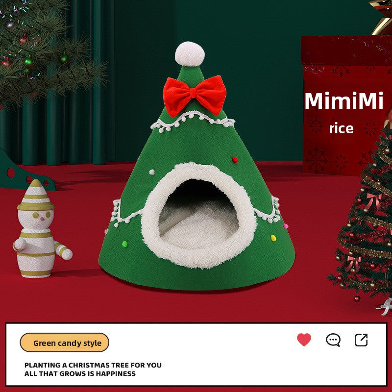 Christmas nest Christmas tree shape pet nest