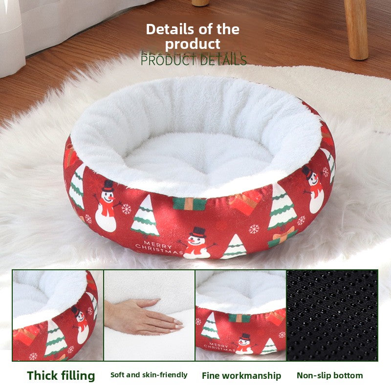 Christmas Warm Pet Nest Pad