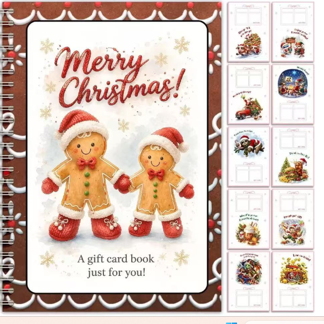 Holographic Christmas Gift Card Booklet