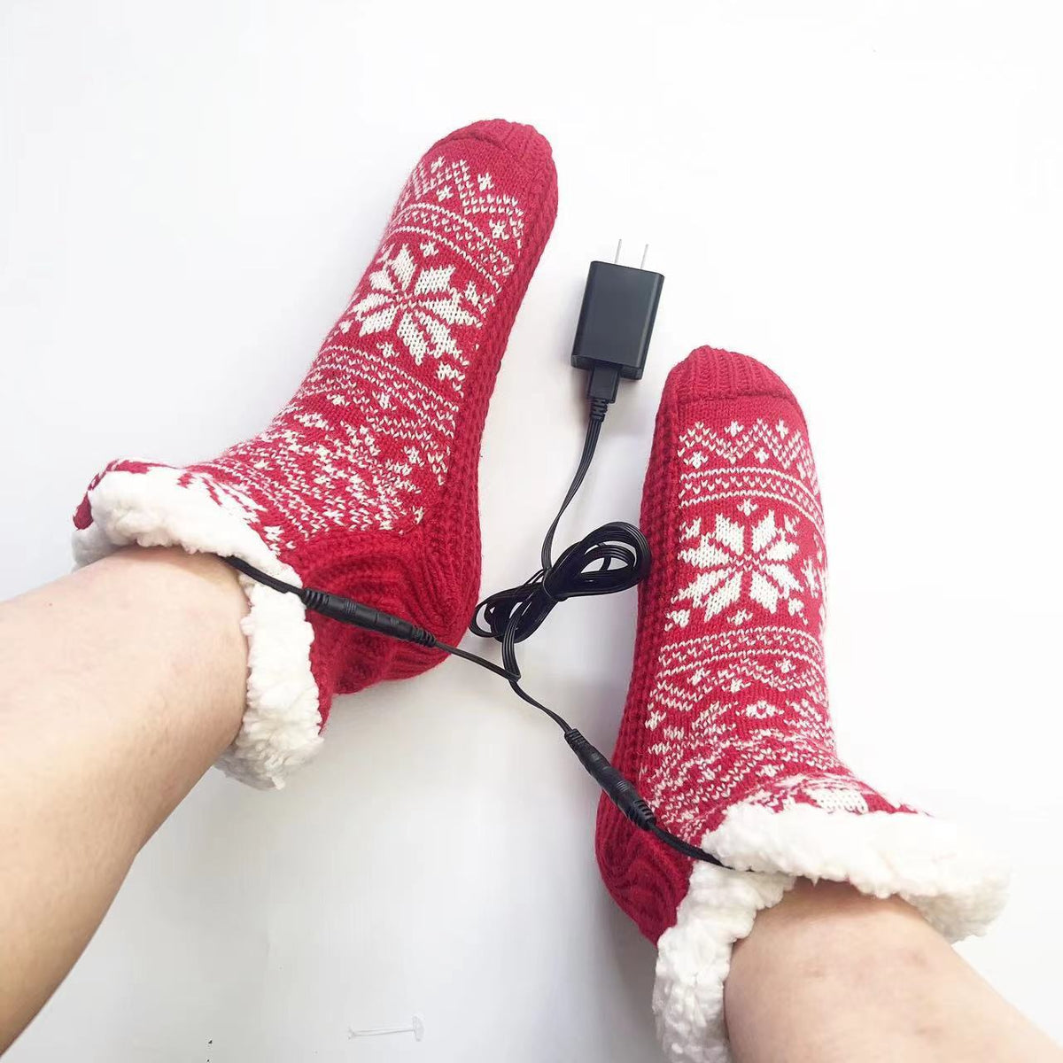 USB Home Heating Foot Warmers - Christmas Warmth Socks