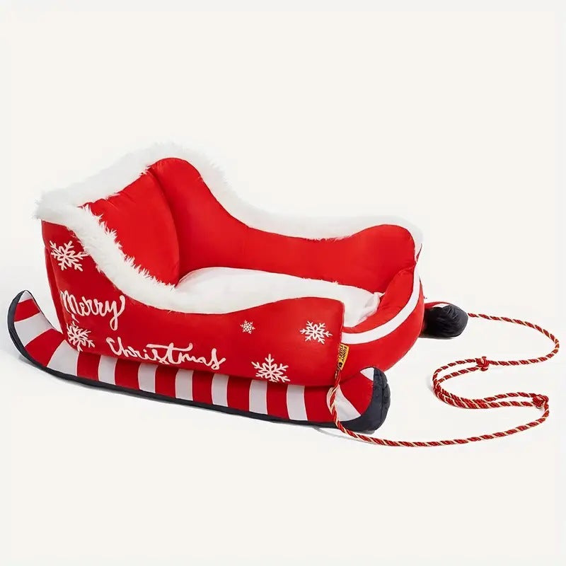 Christmas Plush Pet Bed for Dogs and Cats