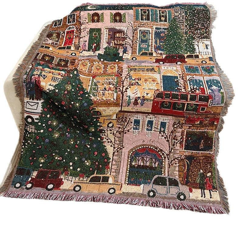 Christmas Tapestry Blanket Wall Decoration
