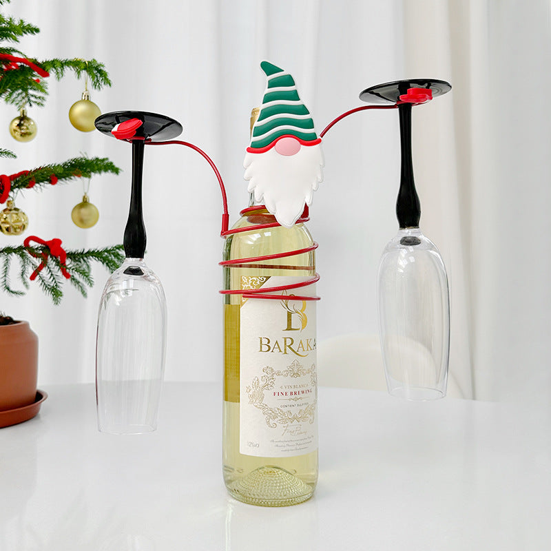 Santa Claus wine rack