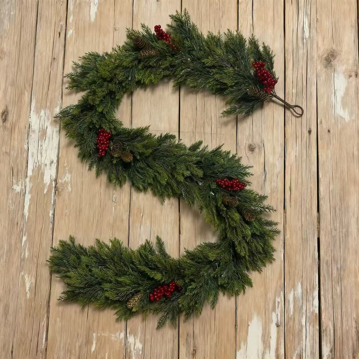 Christmas Cedar Wreath Garland for Home Decoration