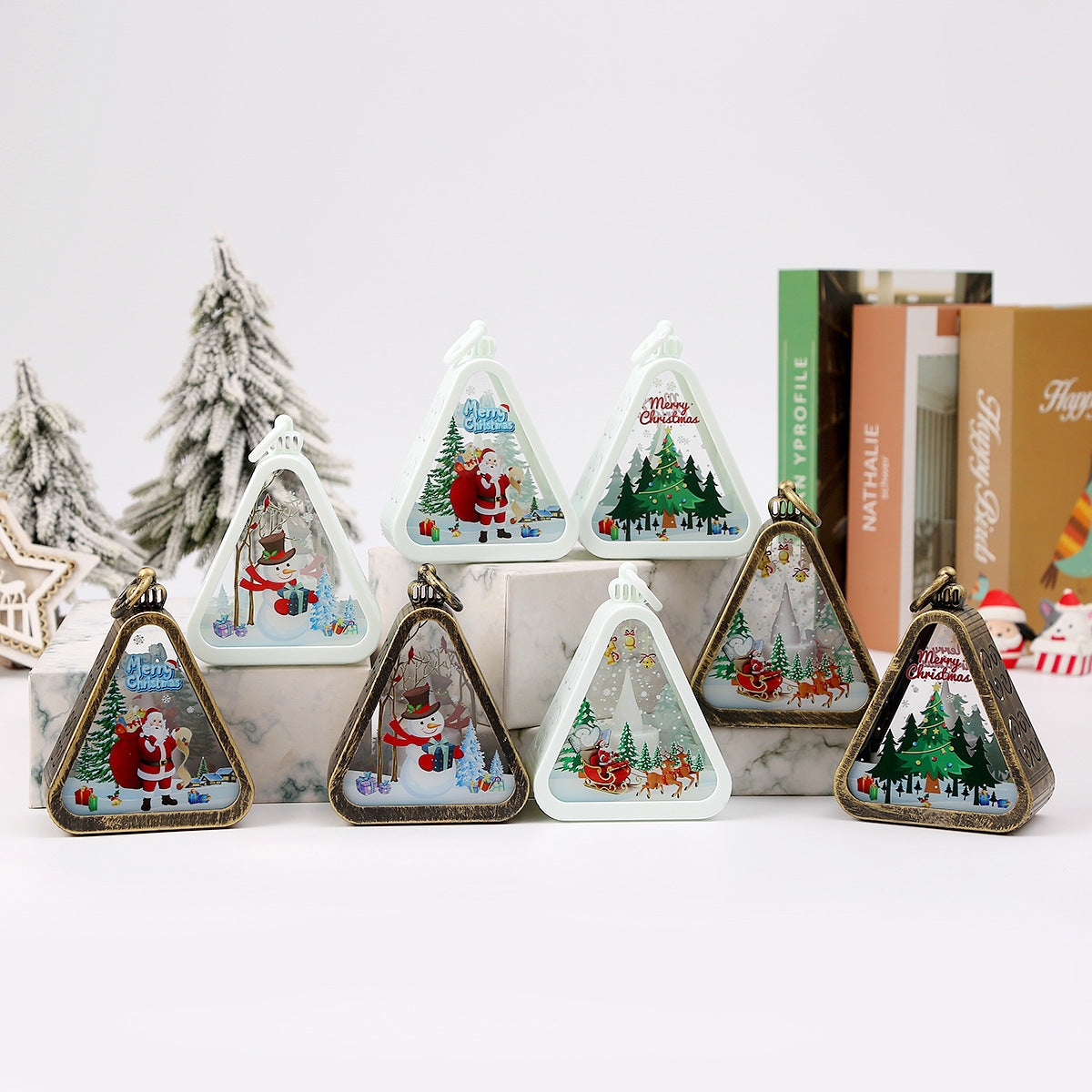 Retro Christmas Night Light with Battery