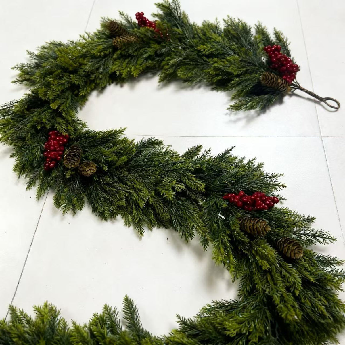 Christmas Cedar Wreath Garland for Home Decoration