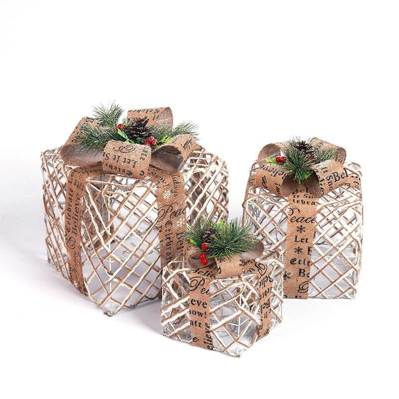 Luminous Christmas Decorative Gift Box Set
