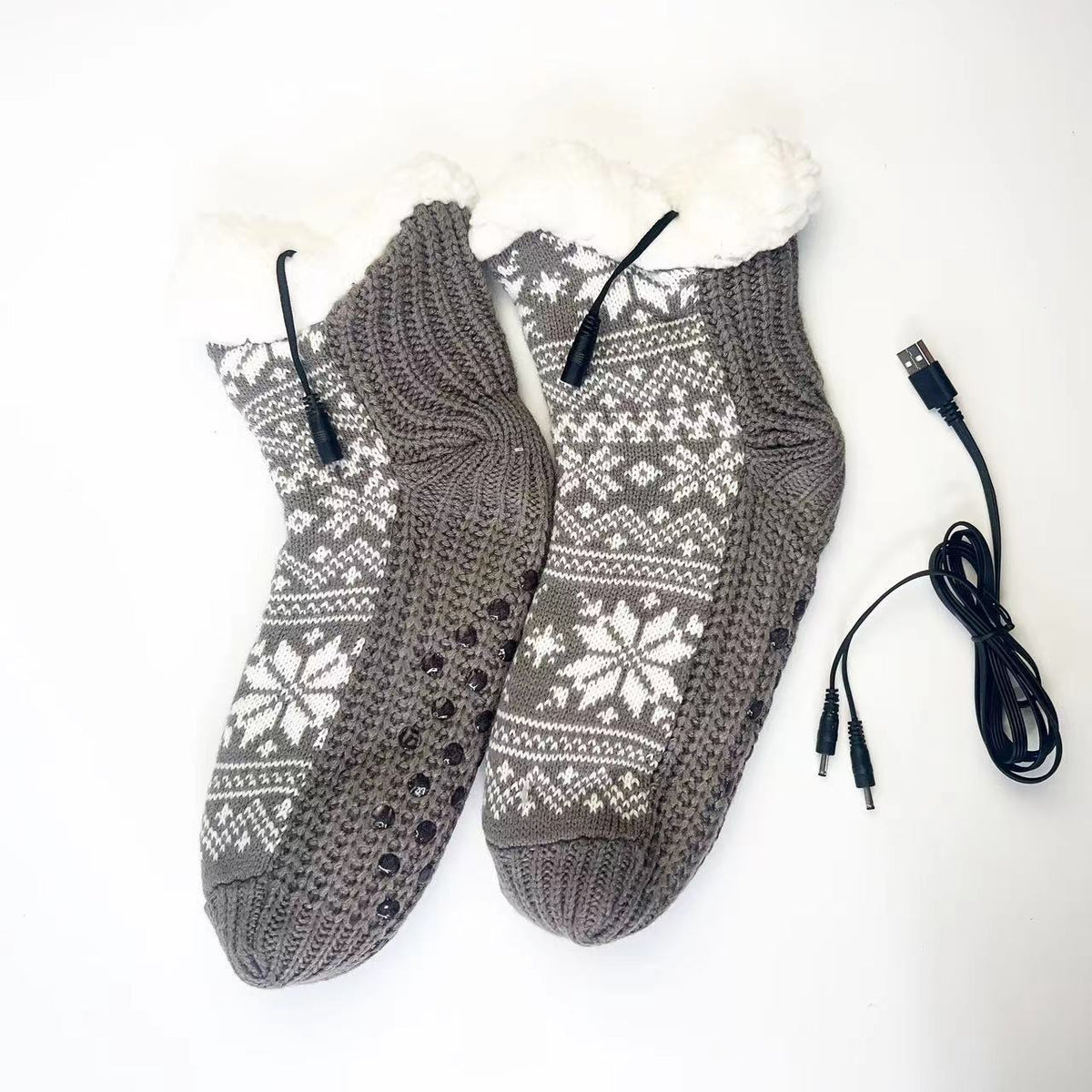 USB Home Heating Foot Warmers - Christmas Warmth Socks