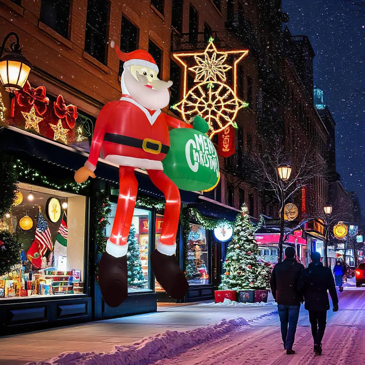 LED Luminous Christmas Sitting Santa Claus Outdoor Decoration