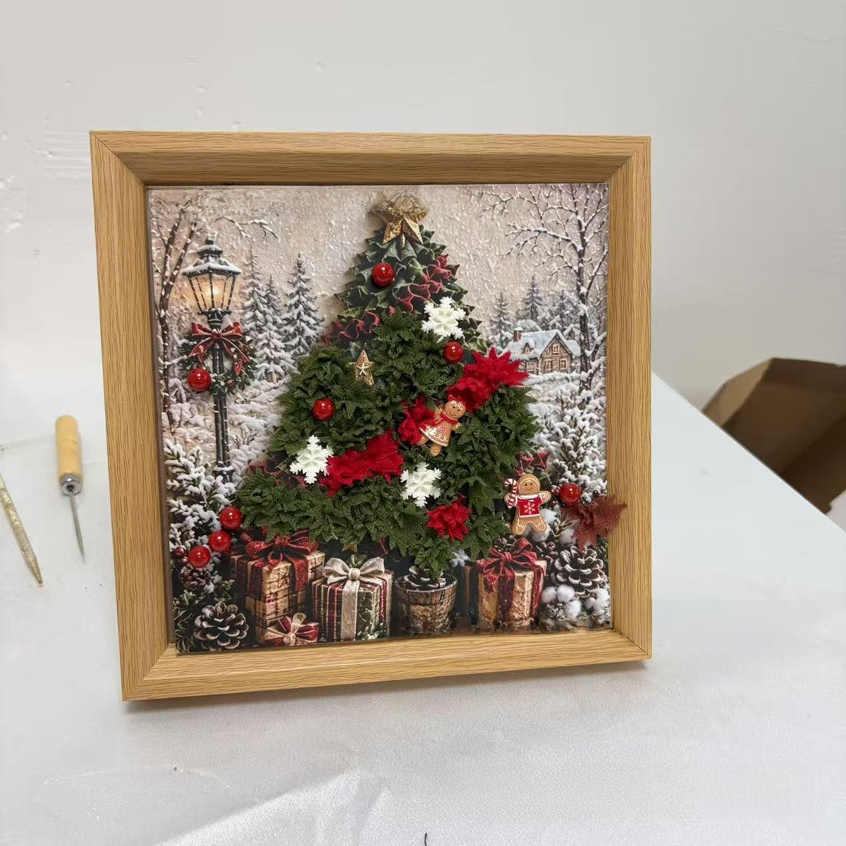 Christmas Fabric Poke Art Craft Kit