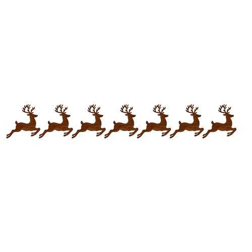 Santa Sleigh with Reindeer Wooden Christmas Ornament