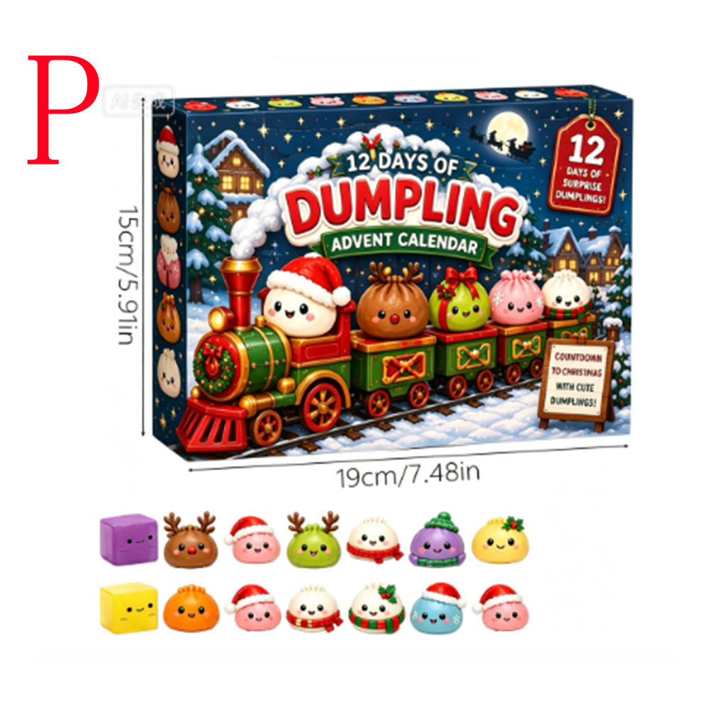 Christmas Countdown Calendar Squishy Toy Set