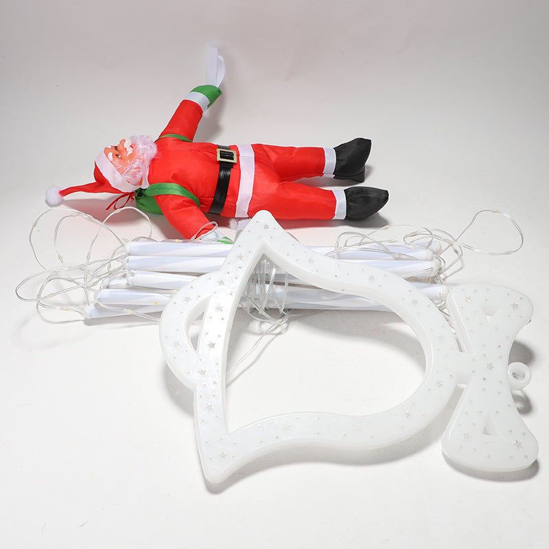 Santa LED Ladder Light for Christmas Tree Decoration