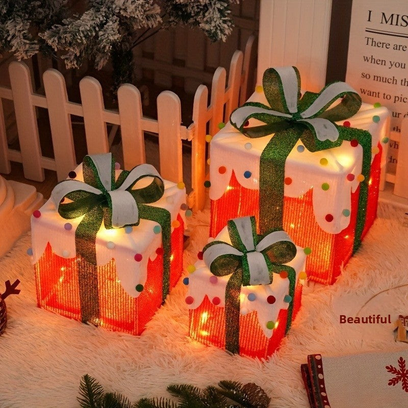 Illuminated Folding Christmas Gift Box