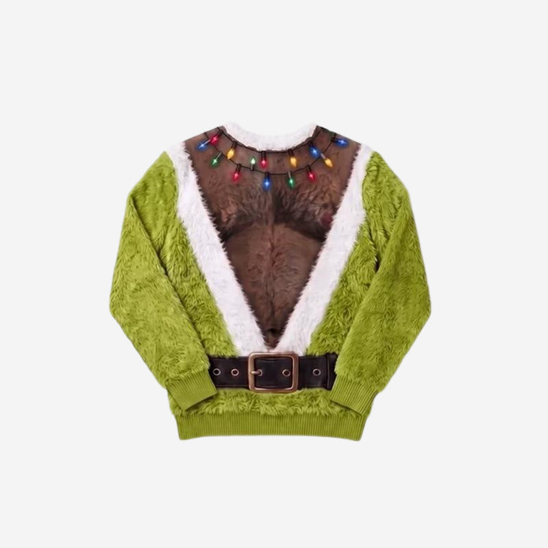 Green Monster Christmas Print Loungewear