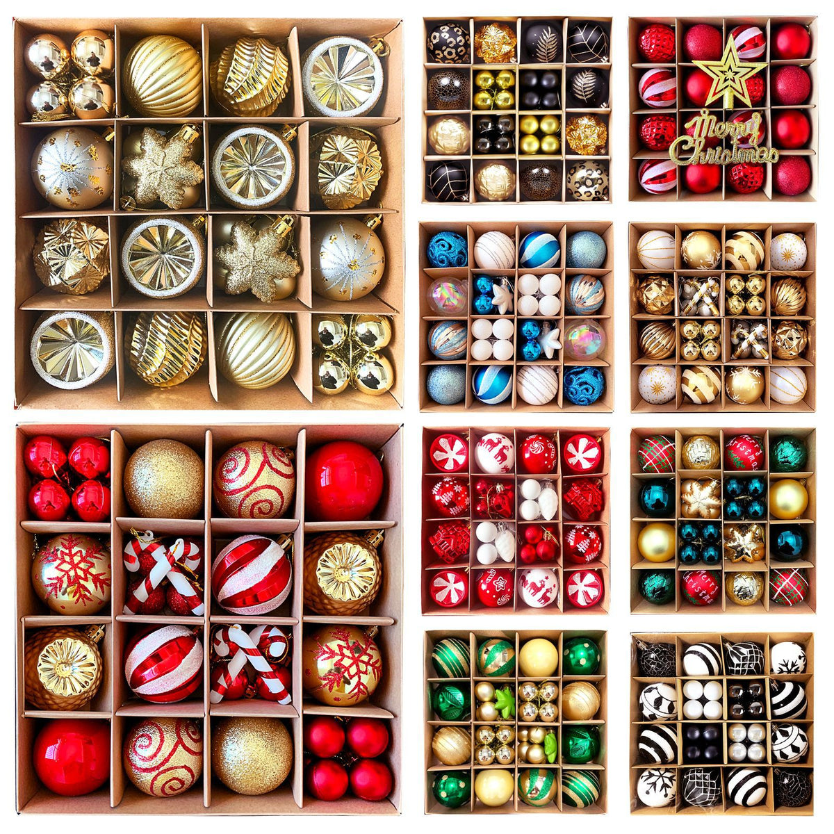 6cm Electroplated Christmas Ornament Ball with Hand-Painted Designs