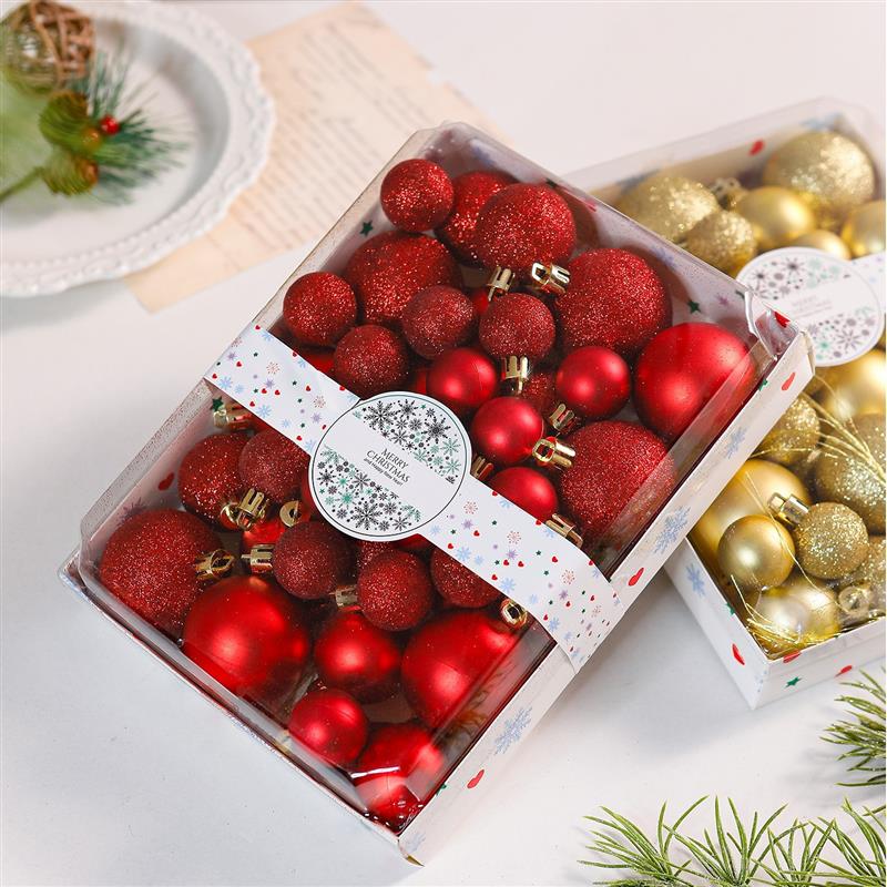 Christmas Ball Ornaments Set 42 Pieces