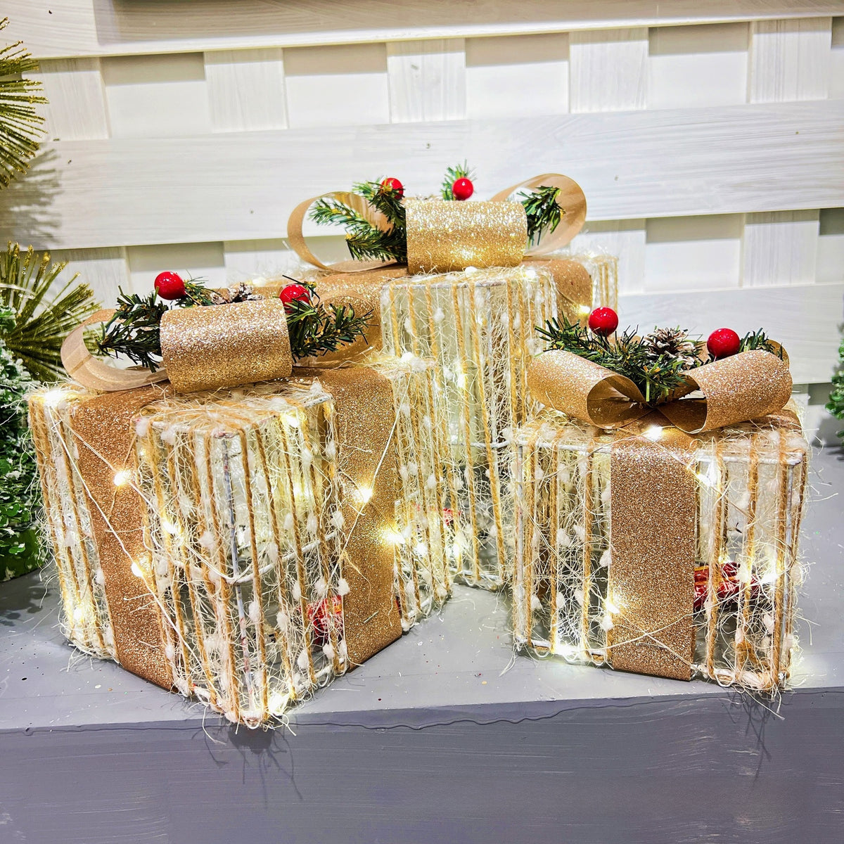 Luminous Christmas Decorative Gift Box Set