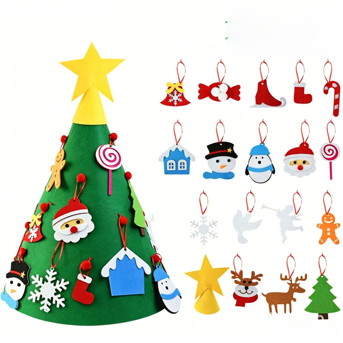 Handmade Felt Christmas Tree Decoration Hanging Ornament