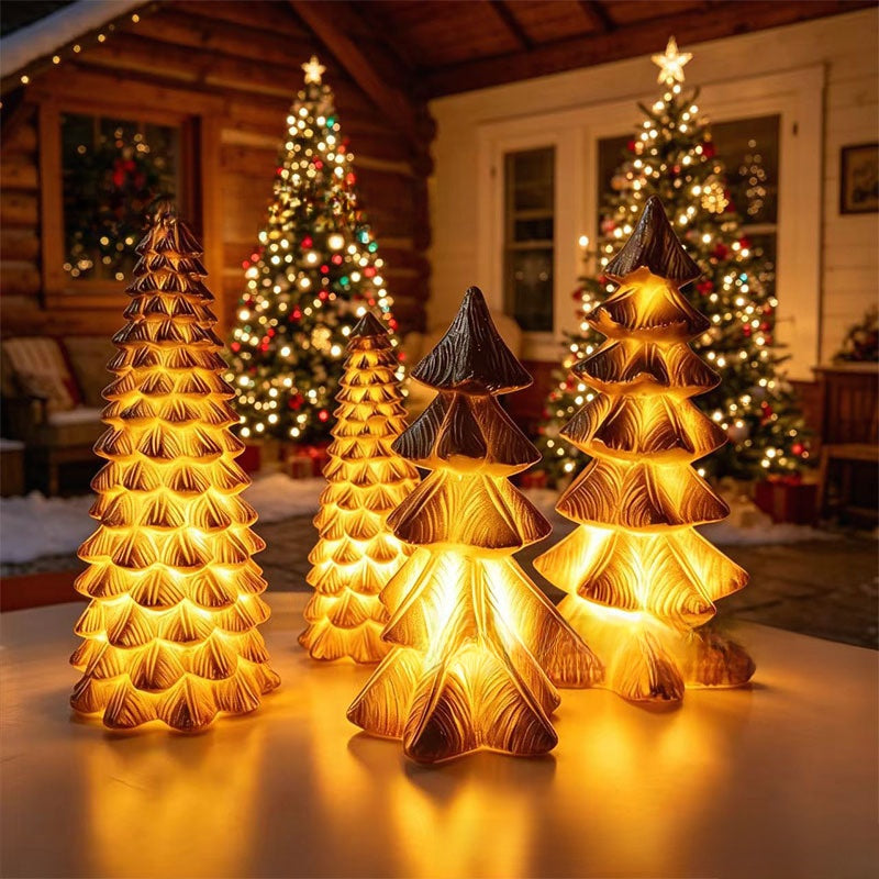 Resin Luminous Christmas Tree Decorations