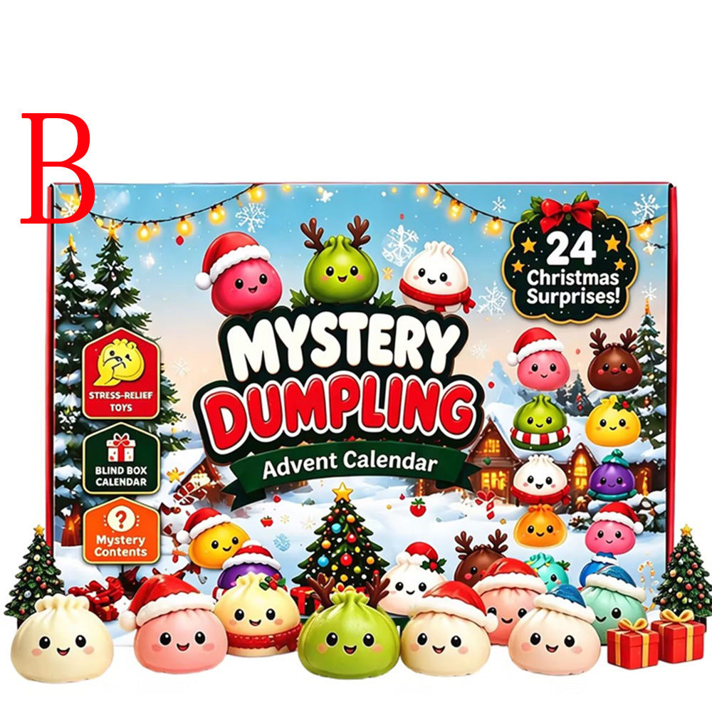 Christmas Countdown Calendar Squishy Toy Set