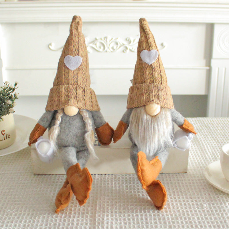 Knitted Doll with Cup Christmas Decoration