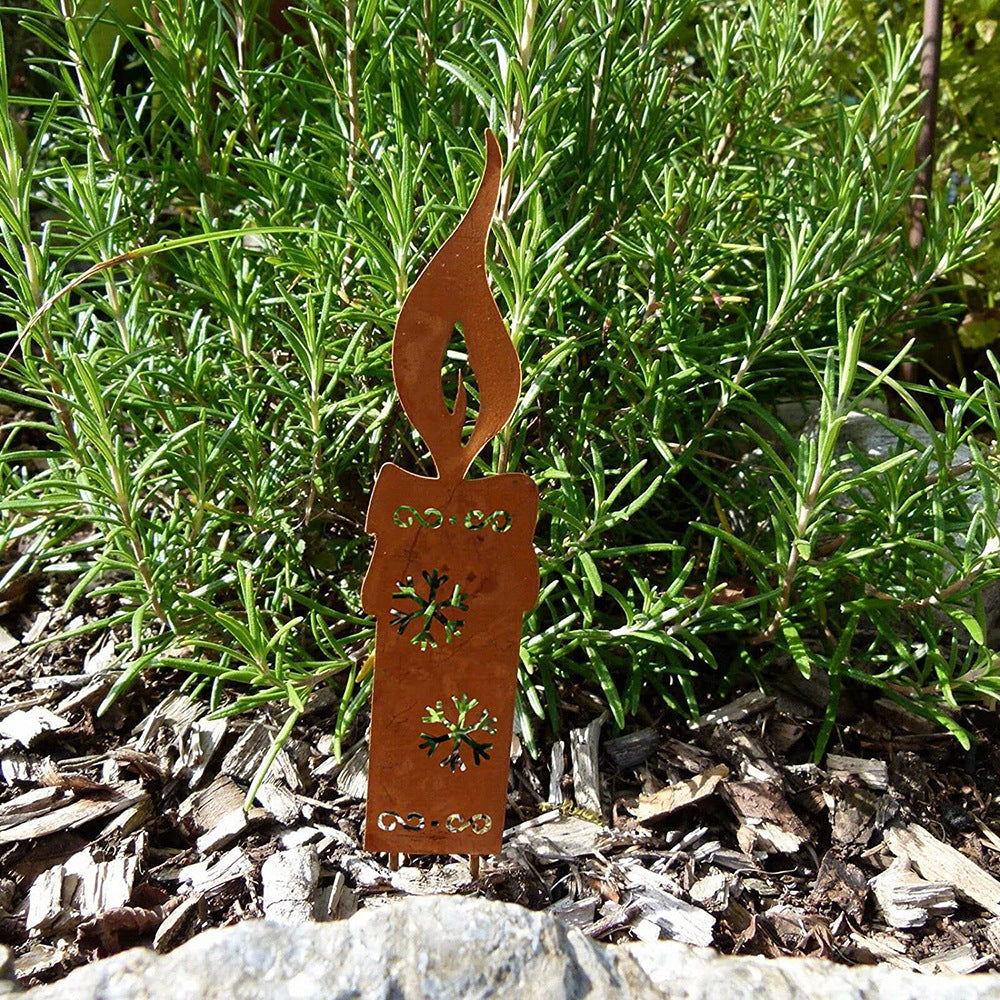 Rusty Metal Christmas Garden Decoration