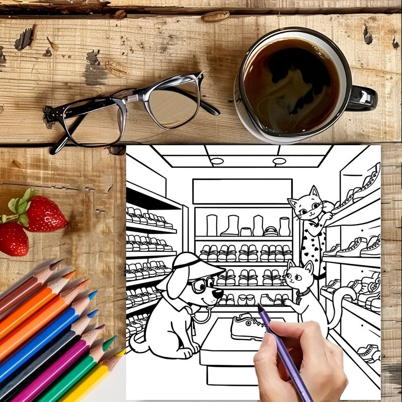 Animal Detective Coloring Book
